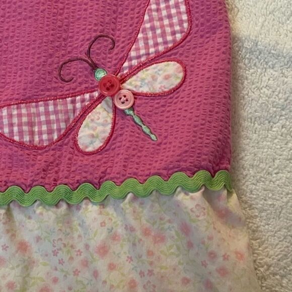 Size 6 Specialty Girl sleeveless zippered back closure pink butterflies dress - Picture 9 of 14